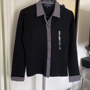 NWT Jones New York Sweater with Collar and Cuffs